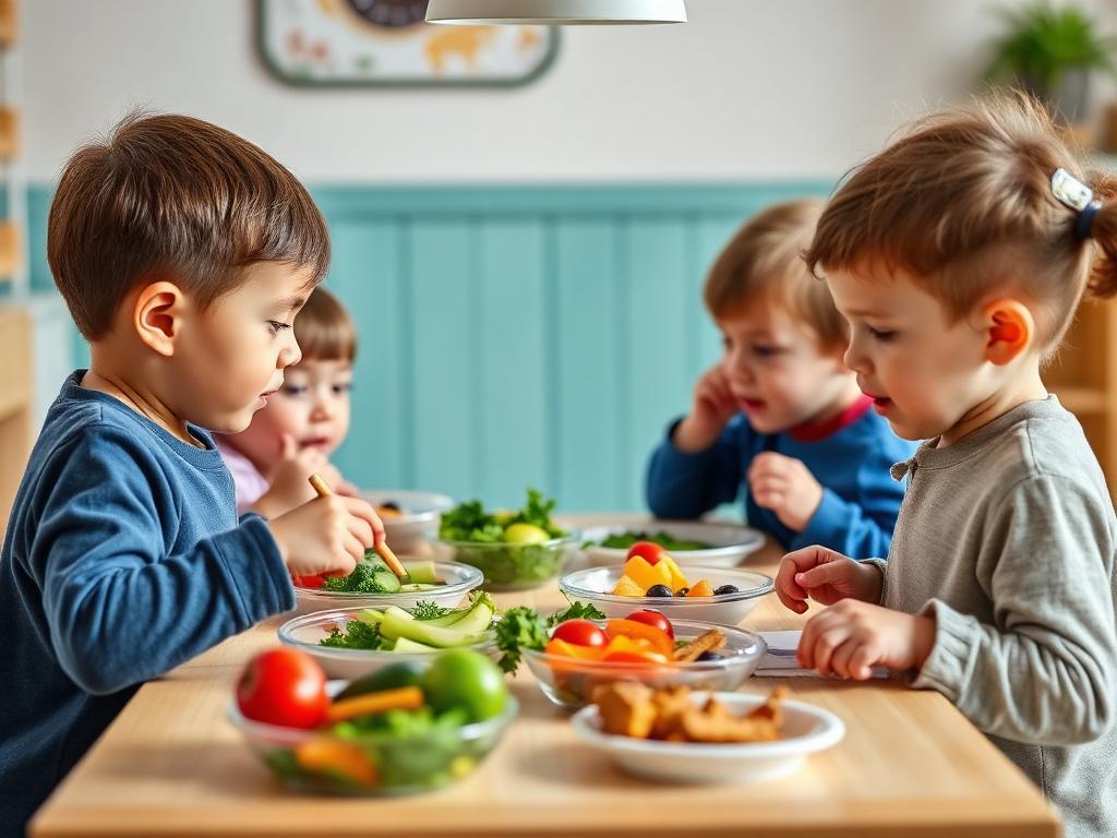 Nutritious vegetarian mealtime at Marylebone Village Nursery